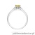 Pierścionek W0229 Diament Laboratoryjny żółty 0.30ct białe złoto 375