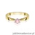 Pierścionek W0229 Diament Laboratoryjny różowy 0.30ct żółte złoto 375