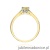 Pierścionek W0229 Diament Laboratoryjny żółty 0.30ct żółte złoto 375