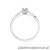 Pierścionek W0258 Diament Laboratoryjny różowy 0,15ct białe złoto 375
