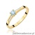 Pierścionek W0258 Diament Laboratoryjny niebieski 0,15ct żółte złoto 375