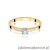 Pierścionek W0258 Diament Laboratoryjny niebieski 0,15ct żółte złoto 375