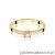 Pierścionek W0258 Diament Laboratoryjny różowy 0,15ct żółte złoto 375