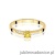 Pierścionek W0258 Diament Laboratoryjny żółty 0,15ct żółte złoto 375