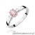 Pierścionek W0264 Diament Labolatoryjny różowy 0,50ct białe złoto 375