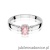 Pierścionek W0264 Diament Labolatoryjny różowy 0,50ct białe złoto 375