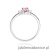 Pierścionek W0264 Diament Labolatoryjny różowy 0,50ct białe złoto 375