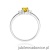 Pierścionek W0264 Diament Laboratoryjny żółty 0,50ct białe złoto 375