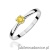 Pierścionek W0335 Diament Laboratoryjny żółty 0,15ct białe złoto 375