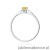 Pierścionek W0335 Diament Laboratoryjny żółty 0,15ct białe złoto 375