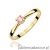 Pierścionek W0335 Diament Laboratoryjny różowy 0,15ct żółte złoto 375