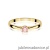 Pierścionek W0335 Diament Laboratoryjny różowy 0,15ct żółte złoto 375
