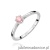 Pierścionek W0365 Diament Laboratoryjny różowy 0,15ct białe złoto 375