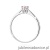 Pierścionek W0365 Diament Laboratoryjny różowy 0,15ct białe złoto 375