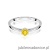 Pierścionek W0365 Diament Laboratoryjny żółty 0,15ct białe złoto 375