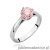 Pierścionek W0543 Diament Laboratoryjny różowy 1,00ct białe złoto 375