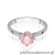 Pierścionek W0543 Diament Laboratoryjny różowy 1,00ct białe złoto 375