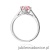 Pierścionek W0543 Diament Laboratoryjny różowy 1,00ct białe złoto 375