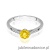 Pierścionek W0543 Diament Laboratoryjny żółty 0.50ct białe złoto 375