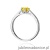 Pierścionek W0543 Diament Laboratoryjny żółty 0.50ct białe złoto 375
