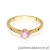 Pierścionek W0543 Diament Laboratoryjny różowy 0,50ct żółte złoto 375