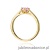 Pierścionek W0543 Diament Laboratoryjny różowy 0,50ct żółte złoto 375