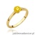 Pierścionek W0543 Diament Laboratoryjny żółty 0,50ct żółte złoto 375