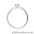 Pierścionek W0679 Diament Laboratoryjny 0,25ct białe złoto 375