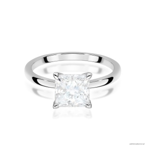 Pierścionek W0690 Diament Laboratoryjny 1,50ct białe złoto 375