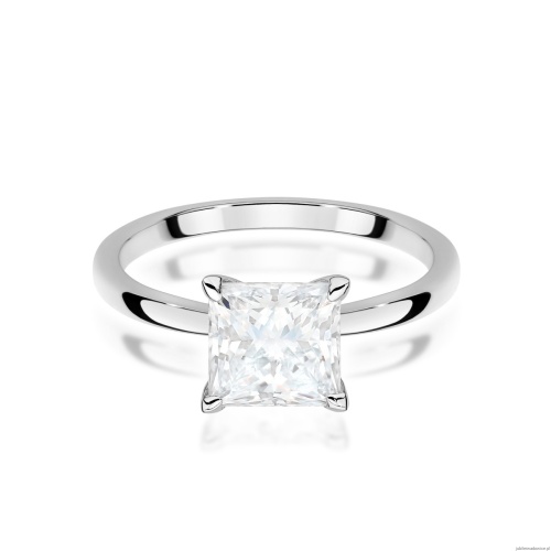 Pierścionek W0690 Diament Laboratoryjny 1,50ct białe złoto 375