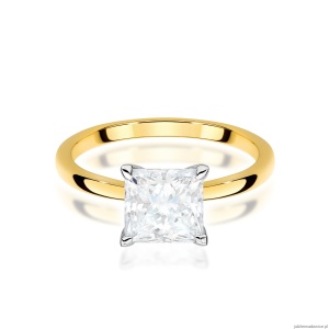 Pierścionek W0690 Diament Laboratoryjny 1,50ct żółte złoto 375