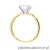 Pierścionek W0690 Diament Laboratoryjny 1,50ct żółte złoto 375