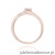 Pierścionek W0262 Diament Laboratoryjny różowy 0,15ct różowe złoto