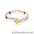Pierścionek W0262 Diament Laboratoryjny żółty 0,15ct różowe złoto