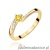Pierścionek W0262 Diament Laboratoryjny żółty 0,15ct żółte złoto