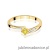 Pierścionek W0262 Diament Laboratoryjny żółty 0,15ct żółte złoto