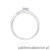 Pierścionek W0262 Diament Laboratoryjny niebieski 0,15ct białe złoto 375
