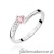 Pierścionek W0262 Diament Laboratoryjny różowy 0,15ct białe złoto 375