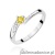 Pierścionek W0262 Diament Laboratoryjny żółty 0,15ct białe złoto 375