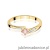 Pierścionek W0262 Diament Laboratoryjny różowy 0,15ct żółte złoto 375
