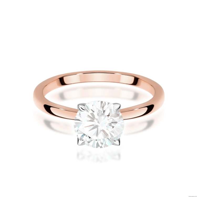 Pierścionek W0687 Diament 1,00ct Różowe złoto