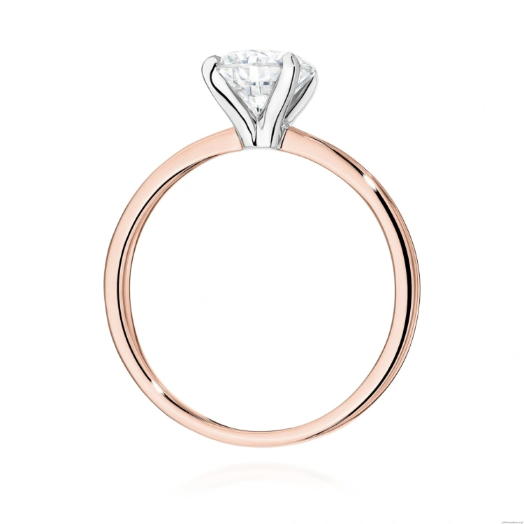 Pierścionek W0687 Diament 1,00ct Różowe złoto