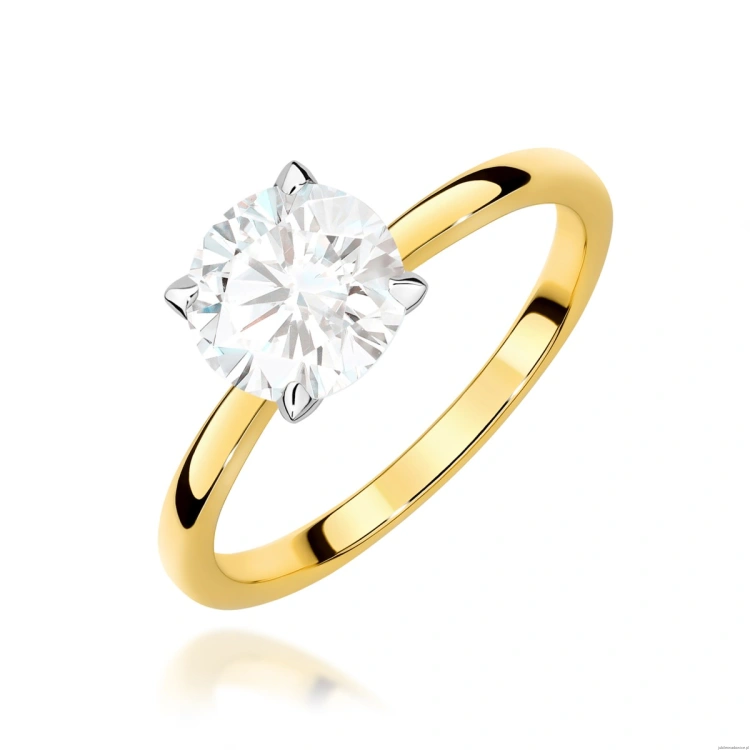 Pierścionek W0687 Diament 1,00ct Żółte złoto