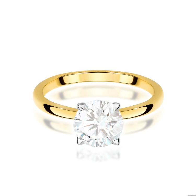 Pierścionek W0687 Diament 1,00ct Żółte złoto