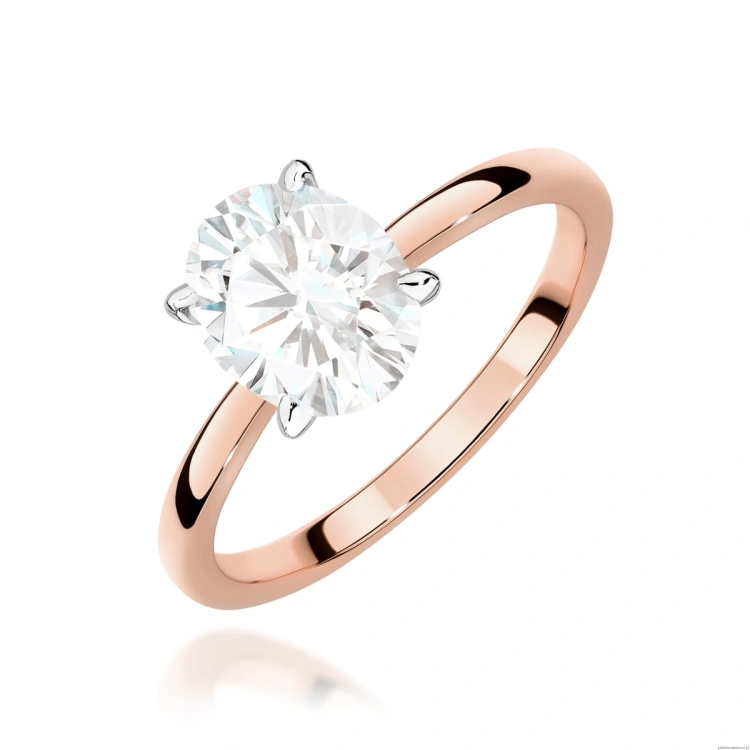 Pierścionek W0688 Diament 1,00ct Różowe złoto