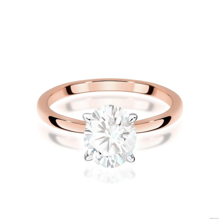 Pierścionek W0688 Diament 1,00ct Różowe złoto