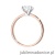Pierścionek W0688 Diament 1,00ct Różowe złoto