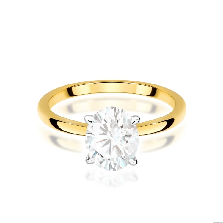 Pierścionek W0688 Diament 1,00ct Żółte złoto