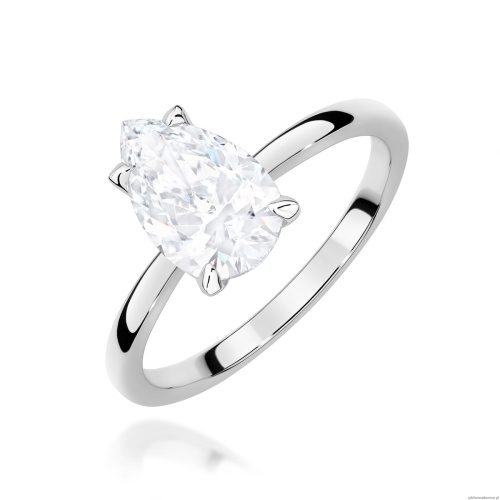 Pierścionek W0689 Diament 1,00ct Białe złoto
