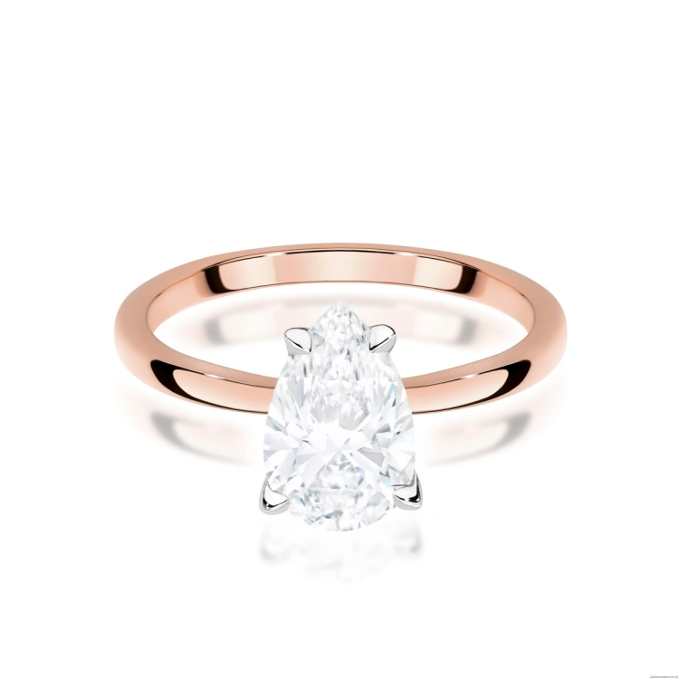 Pierścionek W0689 Diament 1,00ct Różowe złoto